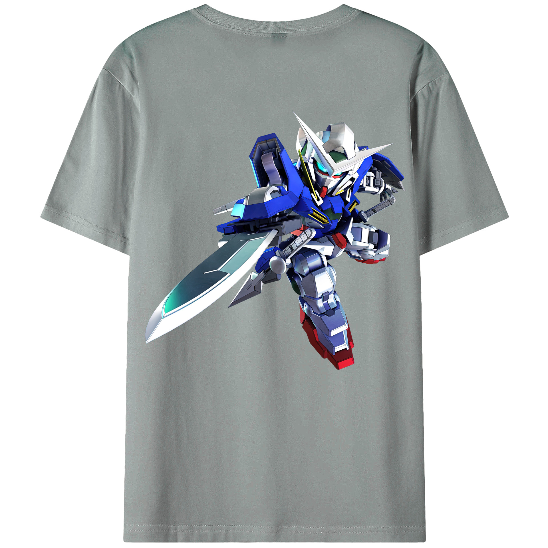 （画像用） 機動戦士ガンダム Mobile Suit Gundam 綿100％ メンズ半袖Tシャツ（バックプリント） 通気性
